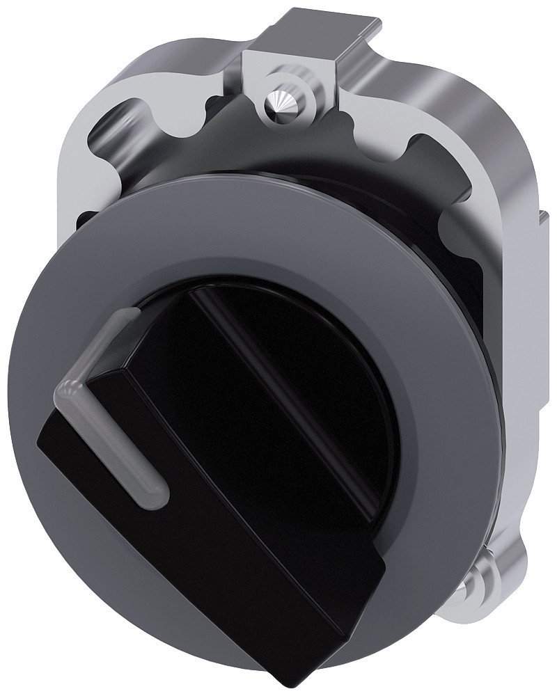 Siemens Knevelschakelaar 30MM RVS O-I zwart ip69k