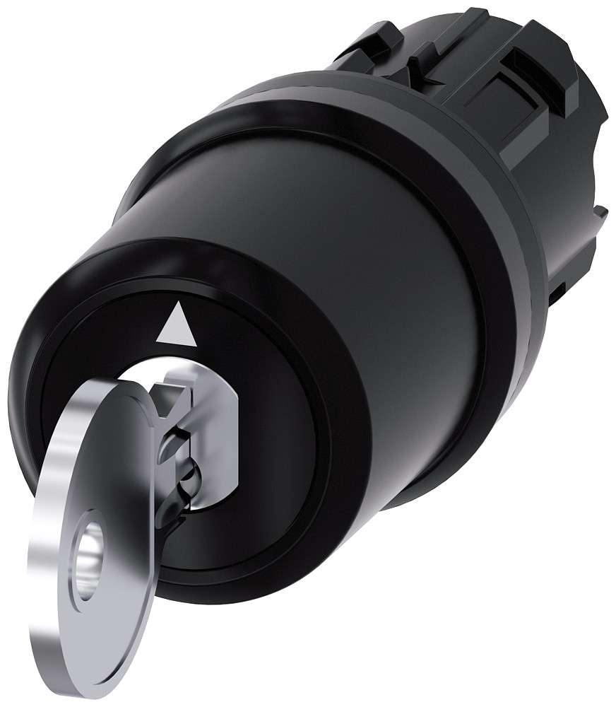 Siemens Key-Operated switch , C, 22 MM, round, plastic, key removal pos