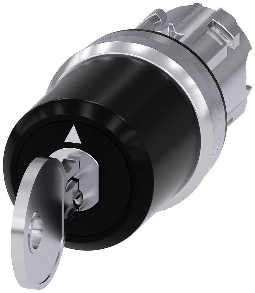 Siemens Key-Operated switch , C, W. monitoring, 22 MM, round, metal, SH