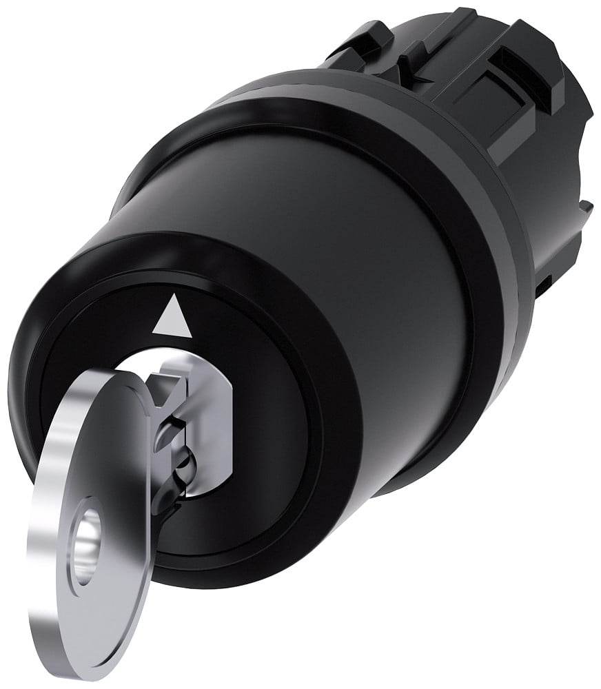 Siemens Key-Operated switch , C, with monitoring, 22 MM, round, plastic