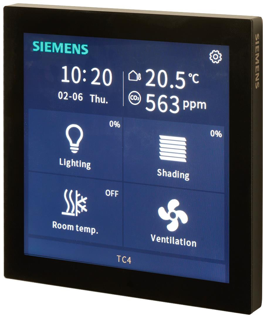 Siemens KNX Touch control TC4, 4 inch touch panel, black
