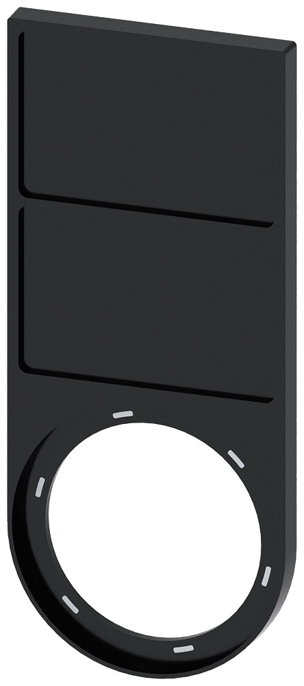 Siemens SIRIUS ACT 3SU1 Plaatjeshouder, plat, zwart, voor 2 opschriftplaatjes 17,5 X 27 MM, om