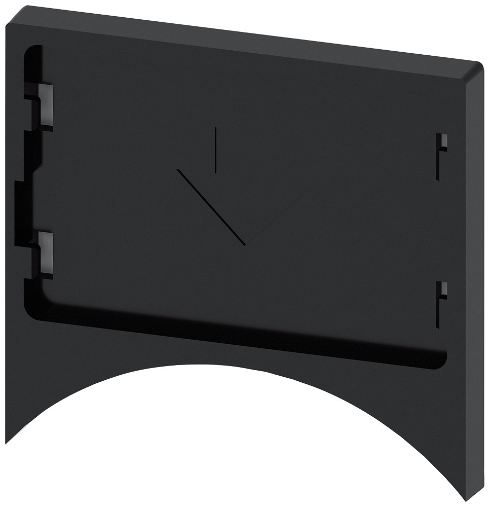 Siemens Label Holder, flat, rounded, black, for label 17.5x27 MM, for snapping