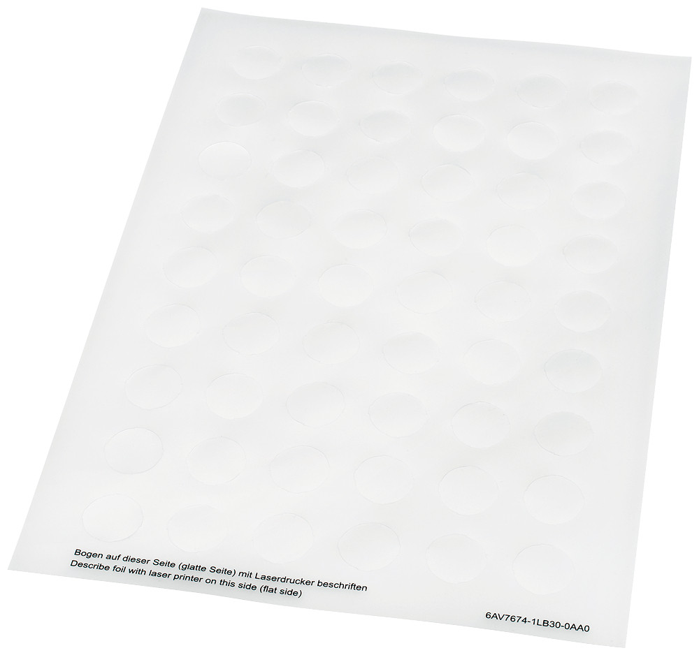 Siemens Label inserts for self inscription