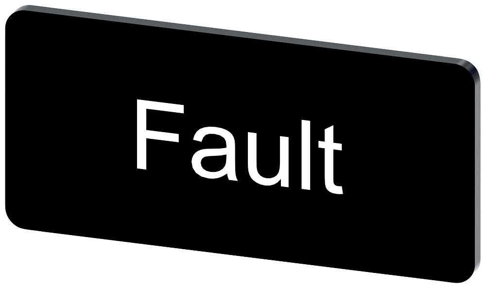 Siemens SIRIUS ACT 3SU1 Opschriftplaatje 12,5 X 27 MM, plaatje zwart, opschrift: fault