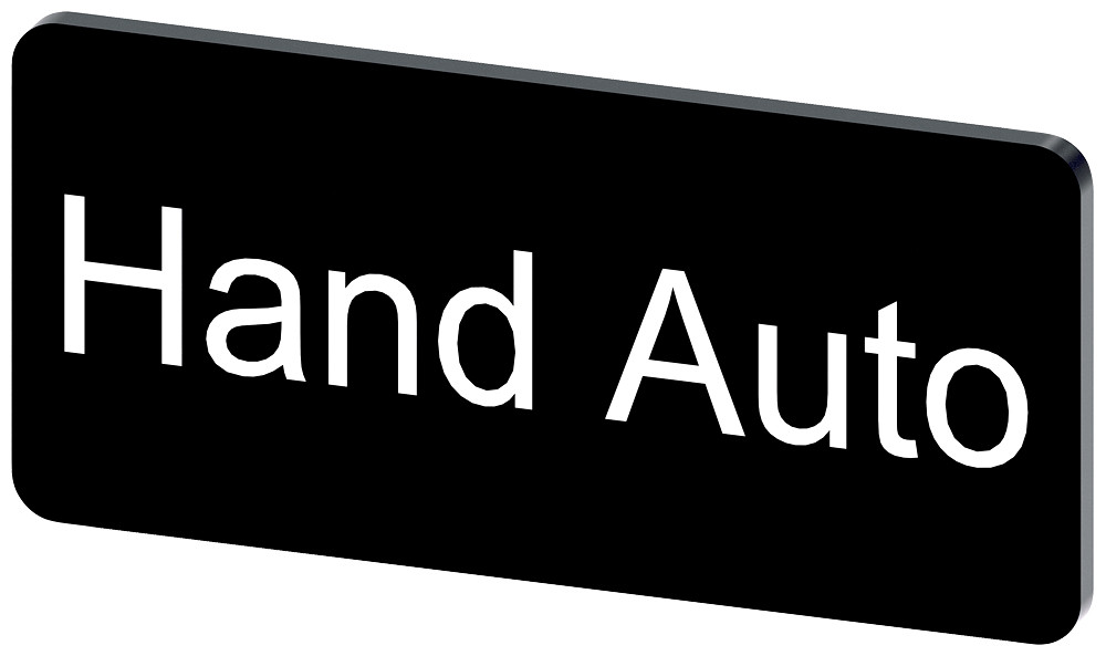 Siemens Labeling Plate 12.5 X 27 MM, label black, labeling: hand auto Siemens Labeling Plate 12.5 X 27 MM, label black, labeling: hand auto