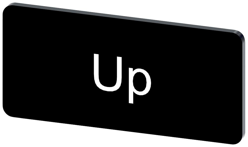 Siemens SIRIUS ACT 3SU1 Opschriftplaatje 12,5 X 27 MM, plaatje zwart, opschrift: up