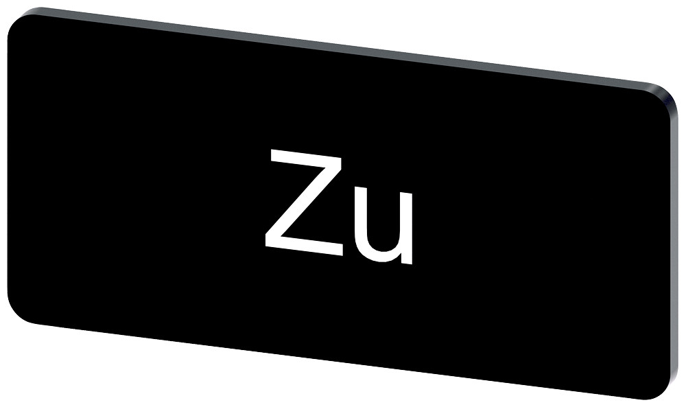Siemens SIRIUS ACT 3SU1 Opschriftplaatje 12,5 X 27 MM, plaatje zwart, opschrift: zu