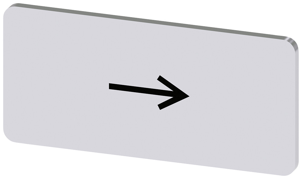 Siemens Labeling Plate 12.5 X 27 MM, silver-colored label, icon: arrow pointin Siemens Labeling Plate 12.5 X 27 MM, silver-colored label, icon: arrow pointin
