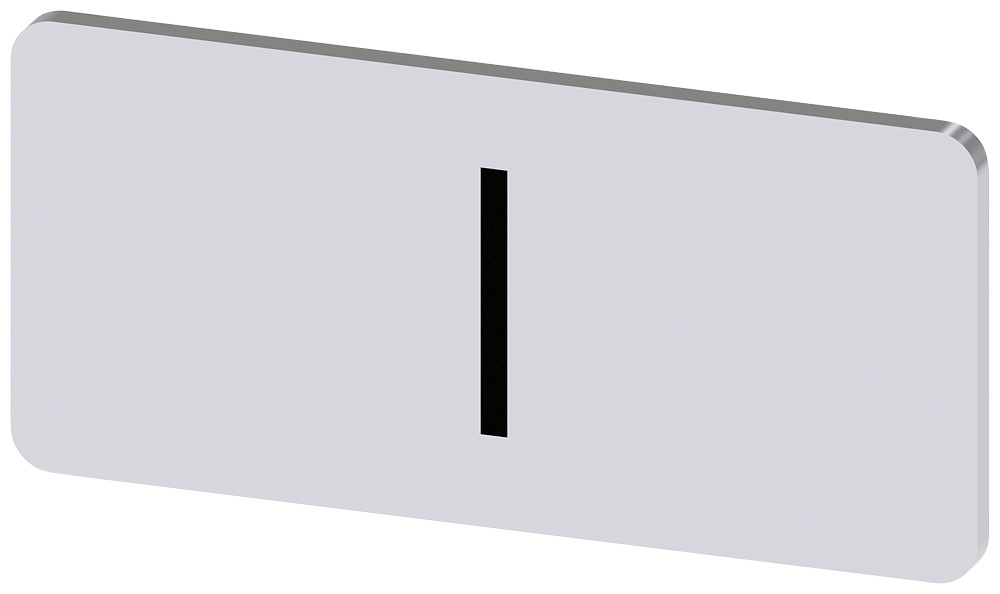 Siemens Opschriftplaatje 12,5 X 27 MM, plaatje zilver, symbool: i*