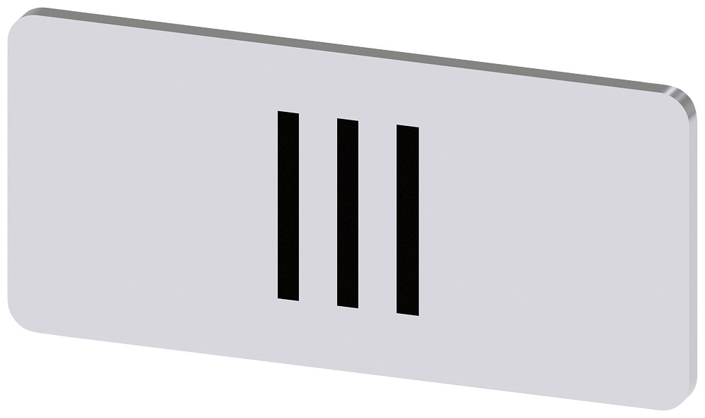 Siemens Labeling Plate 12.5 X 27 MM, silver-colored label, icon: iii* Siemens Labeling Plate 12.5 X 27 MM, silver-colored label, icon: iii*
