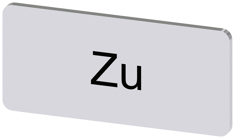 Siemens SIRIUS ACT 3SU1 Opschriftplaatje 12,5 X 27 MM, plaatje zilver, opschrift: zu