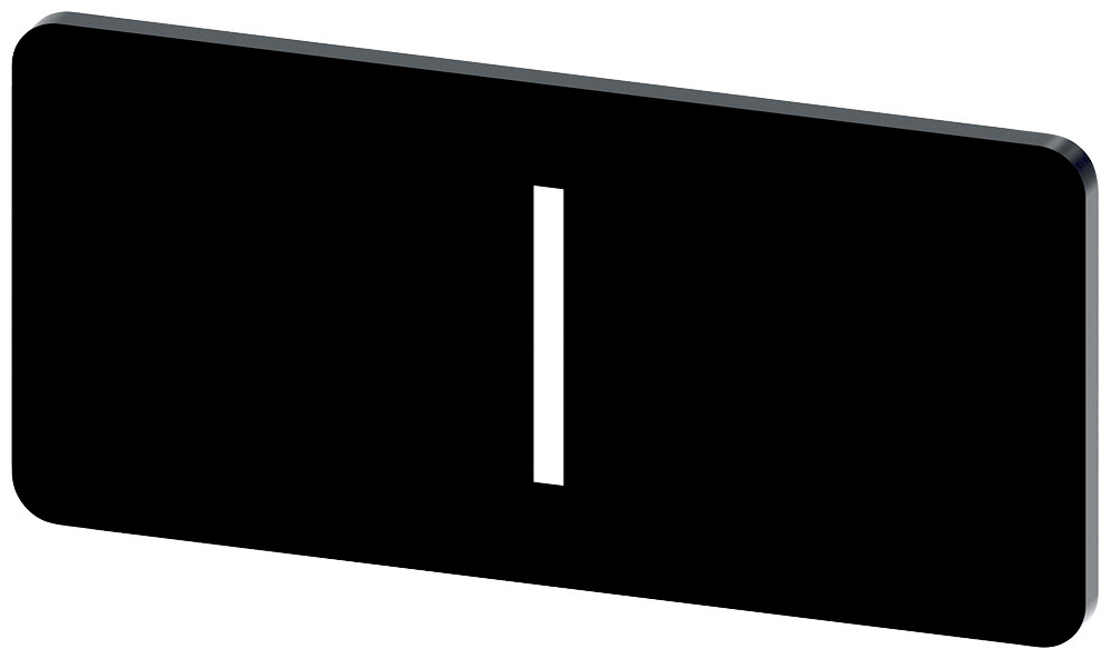 Siemens Opschriftplaatje 12,5 X 27 MM, plaatje zwart, symbool: i*