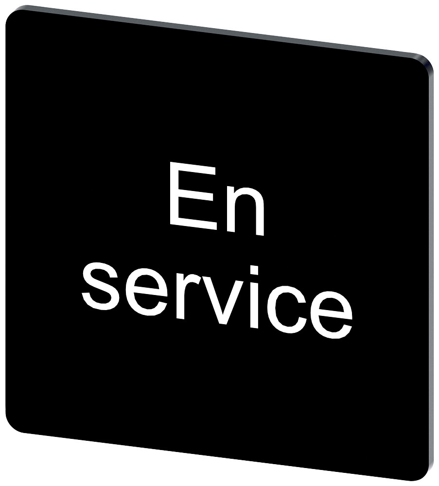Siemens SIRIUS ACT 3SU1 Opschriftplaatje 27 X 27 MM, plaatje zwart, opschrift: en service