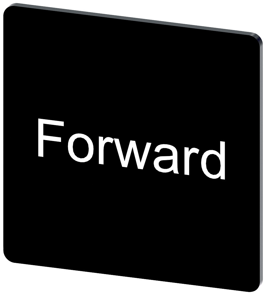 Siemens Labeling Plate 27 X 27 MM, label black, labeling: forward