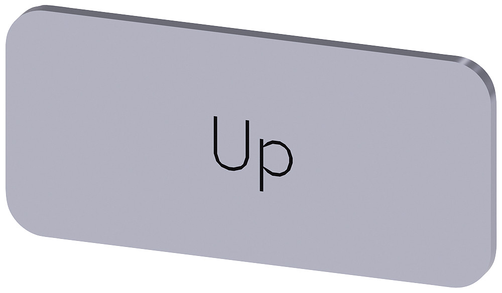 Siemens SIRIUS ACT 3SU1 Opschriftplaatje 12,5 X 27 MM, plaatje zilver, opschrift: up