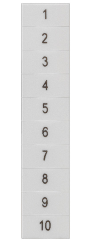 Siemens SENTRON 8WH8 Opschriftplaatje, front, met 31-40, horizontaal, klemmenbereik: 5,2 MM