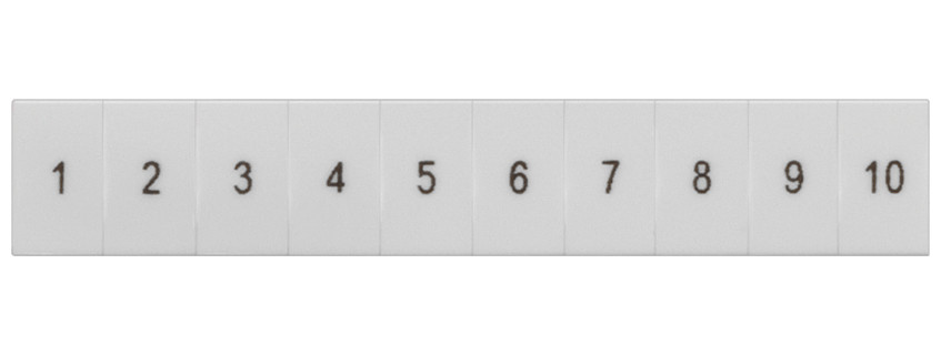 Siemens Inscription Label, front, with 1-10, vertical, terminal width: 6.2 MM,