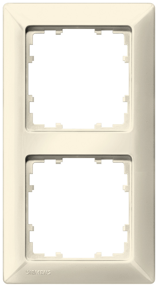 Siemens 5TG afdekraam 2V horizontaal en verticaal crèmewit (elektrowit) ip20