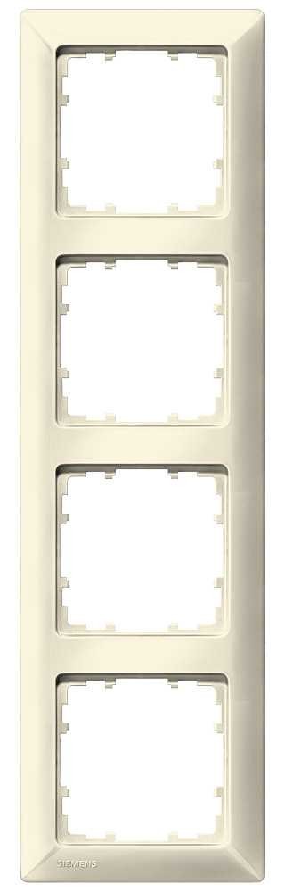 Siemens 5TG afdekraam 4V horizontaal en verticaal crèmewit (elektrowit) ip20