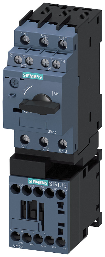 Siemens SIRIUS 3RA21 Motoraftakking, directstarter, S00, 1,8-2,5a, DC 24V, 150ka