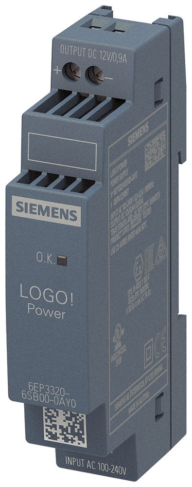 Siemens Logo!power 12V/0.9 A input: 100-240vac output: 12VDC/ 0.9 A
