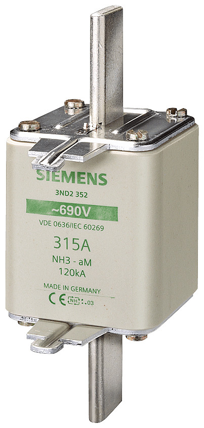 Siemens LV HRC fuse smeltpatroon (mes) NH3 bovenkenmelder 355a