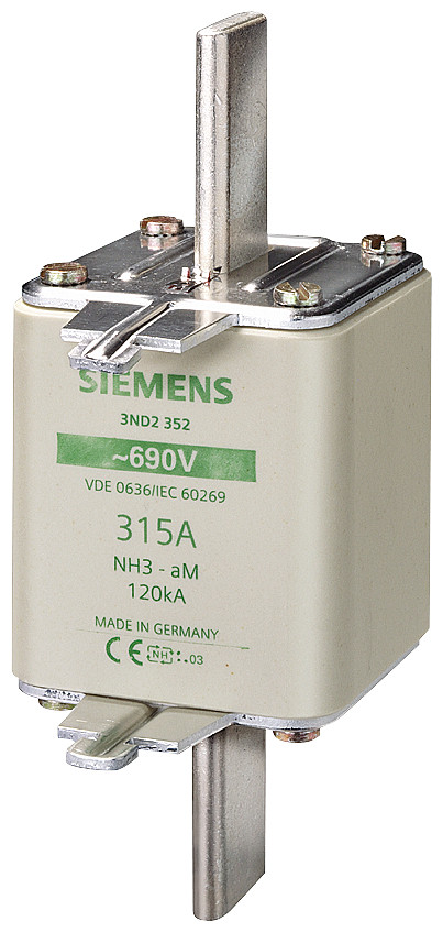 Siemens LV HRC fuse smeltpatroon (mes) NH3 bovenkenmelder 400a