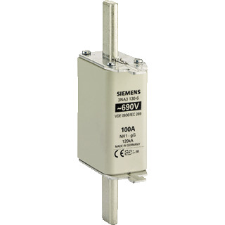 Siemens LV HRC fuse smeltpatroon (mes) NH1 bovenkenmelder 100a