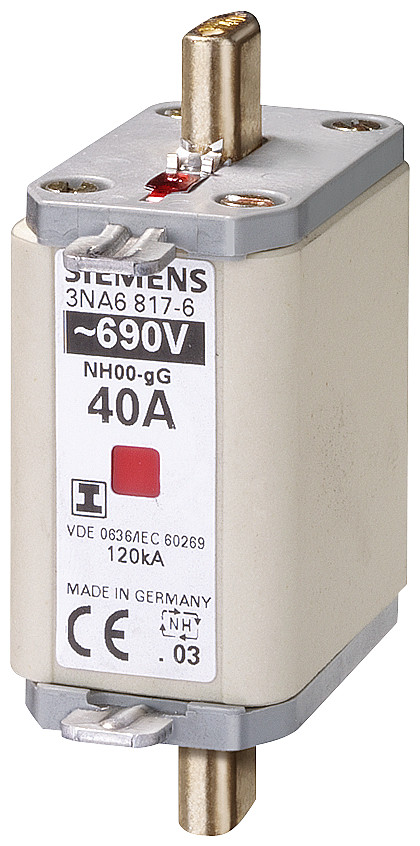 Siemens 3na smeltpatroon (mes) NH00 combikenmelder 50a