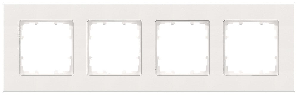 Siemens Afdekraam 4V horizontaal en verticaal crèmewit (elektrowit) ip20