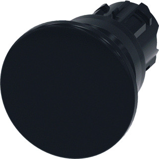 Siemens Paddestoeldrukknop 40MM terugverend zwart ip69k