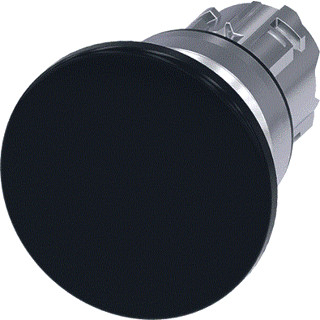Siemens Paddestoeldrukknop 40MM terugverend zwart ip69k