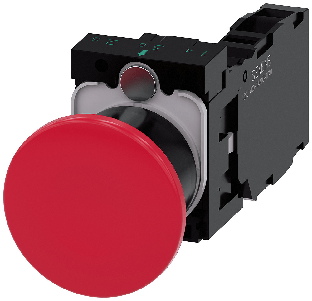 Siemens Mushroom pushbutton 40MM red Siemens Mushroom pushbutton 40MM red