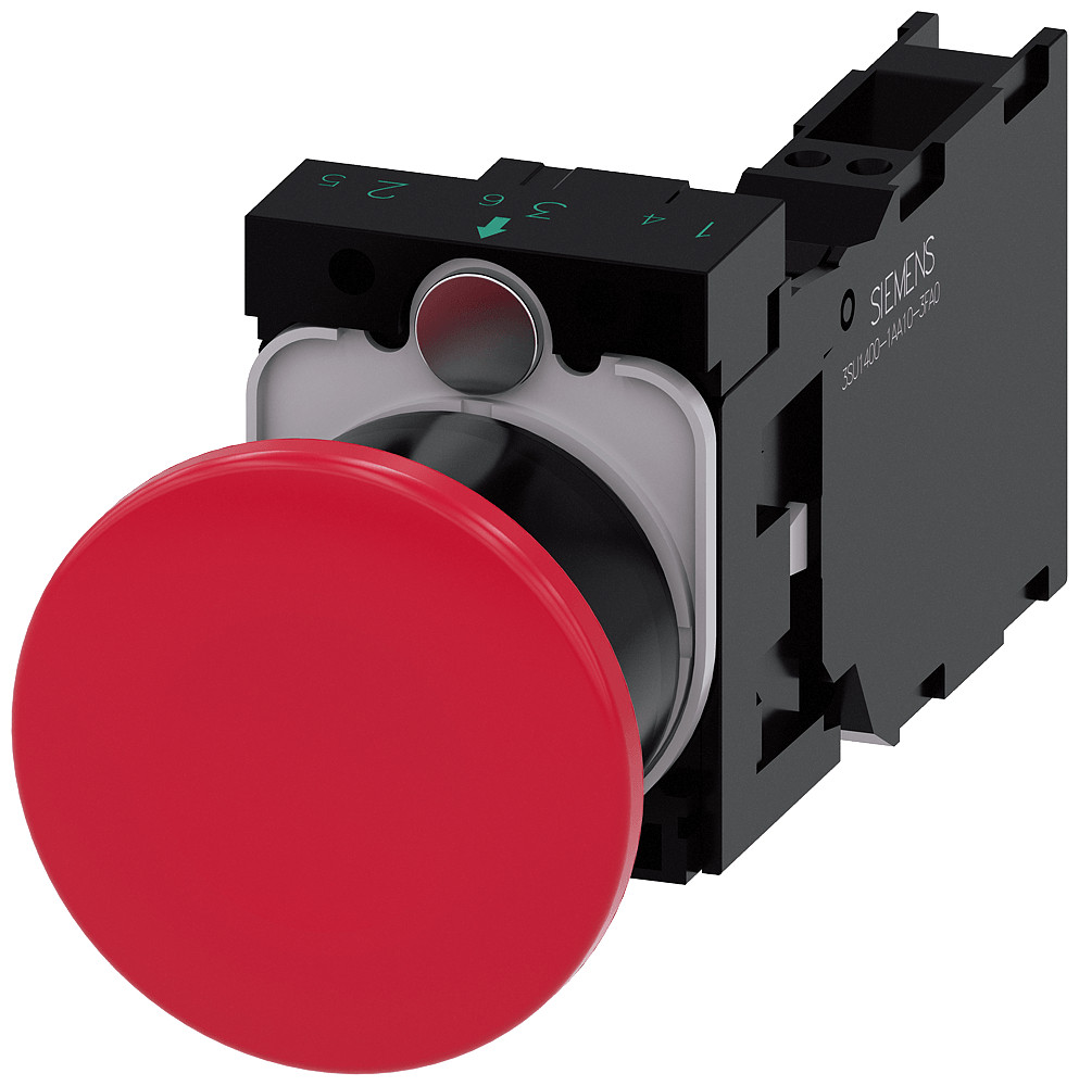 Siemens Mushroom pushbutton 40MM red Siemens Mushroom pushbutton 40MM red