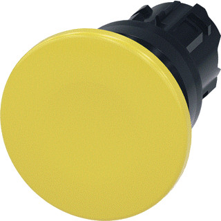 Siemens Paddestoeldrukknop 40MM terugverend geel ip69k