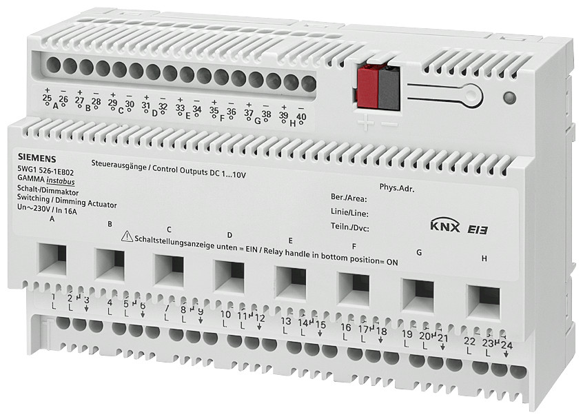 Siemens N 526e02-switch/dimming actuator 8xac 230 V 16 A 1...10 V ul standard