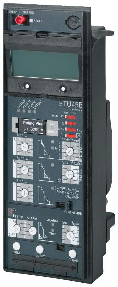 Siemens Overstroomlosser Etu45b, etu release 2, lsin beveiliging instelbaar, C