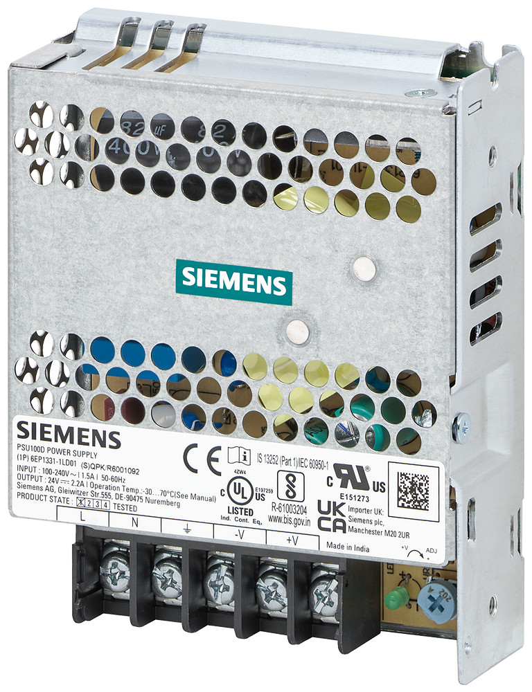 Siemens Power Supply sitop psu100d, single-phase 24 V DC/2.2 A for wall mounti