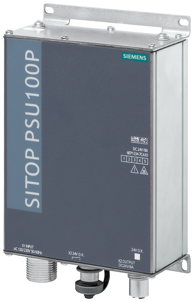 Siemens Power Supply sitop psu100p, single-phase 24 V DC/8 A in ip67 for wall