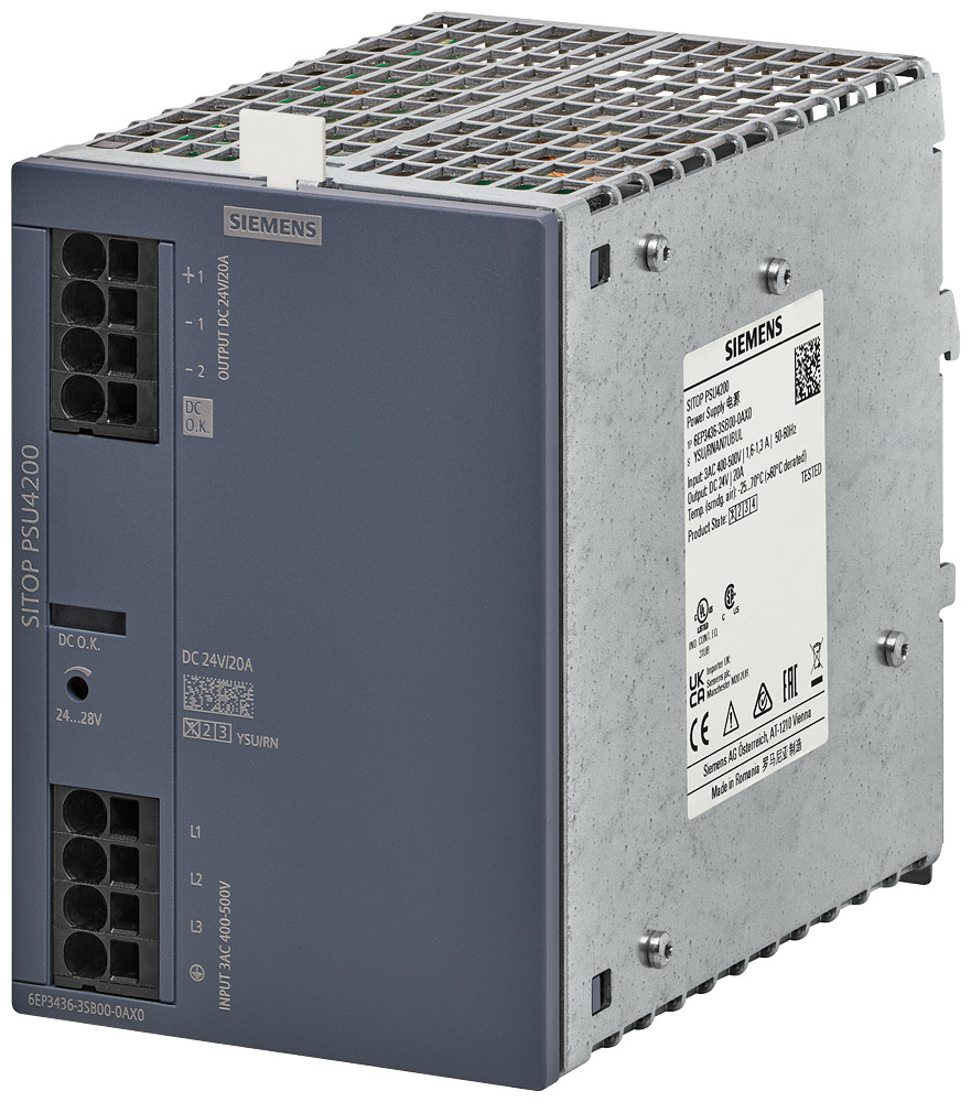 Siemens Power Supply sitop psu4200, 3-phase 24 V DC/20 A