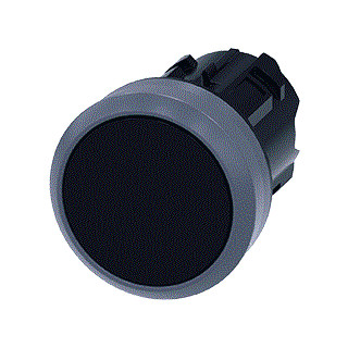 Siemens Drukknop kunststof/RVS terugverend zwart ip69k