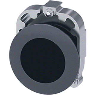 Siemens Drukknop 30MM RVS terugverend zwart ip69k