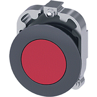 Siemens Drukknop 30MM RVS vast rood ip69k