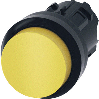 Siemens Drukknop hoog terugverend geel ip69k Siemens Drukknop hoog terugverend geel ip69k
