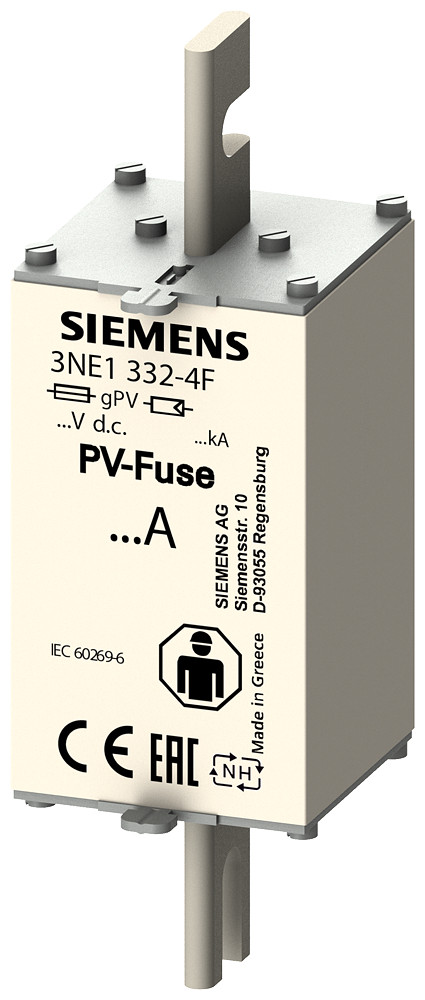 Siemens PV Fuse link, with slotted blade contacts, NH2L, in: 400 A, GPV