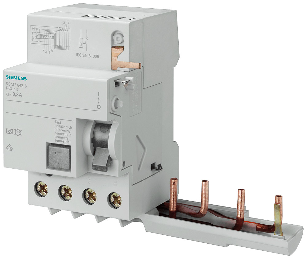 Siemens RC Unit, 4-pole, type A, short-term delayed, in: 40 a, 30 ma, un ac: 4 Siemens RC Unit, 4-pole, type A, short-term delayed, in: 40 a, 30 ma, un ac: 4
