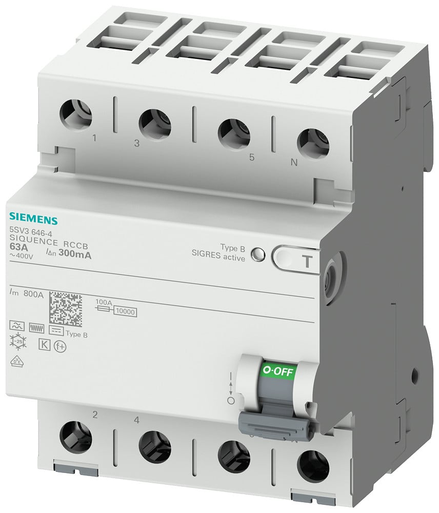 Siemens RCCB aardlekschakelaar 4P 40a 0,3a