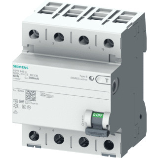 Siemens RCCB aardlekschakelaar 4P 40a 0,03a