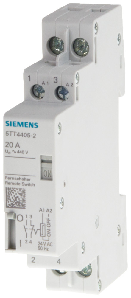Siemens Remote control switch,2no,DC24V,20a